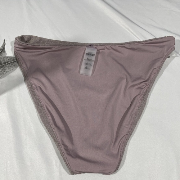 NEW Good American‎ [ 3 GA ] Sparkle Better Bikini Bottoms in Lilac - Picture 10 of 12
